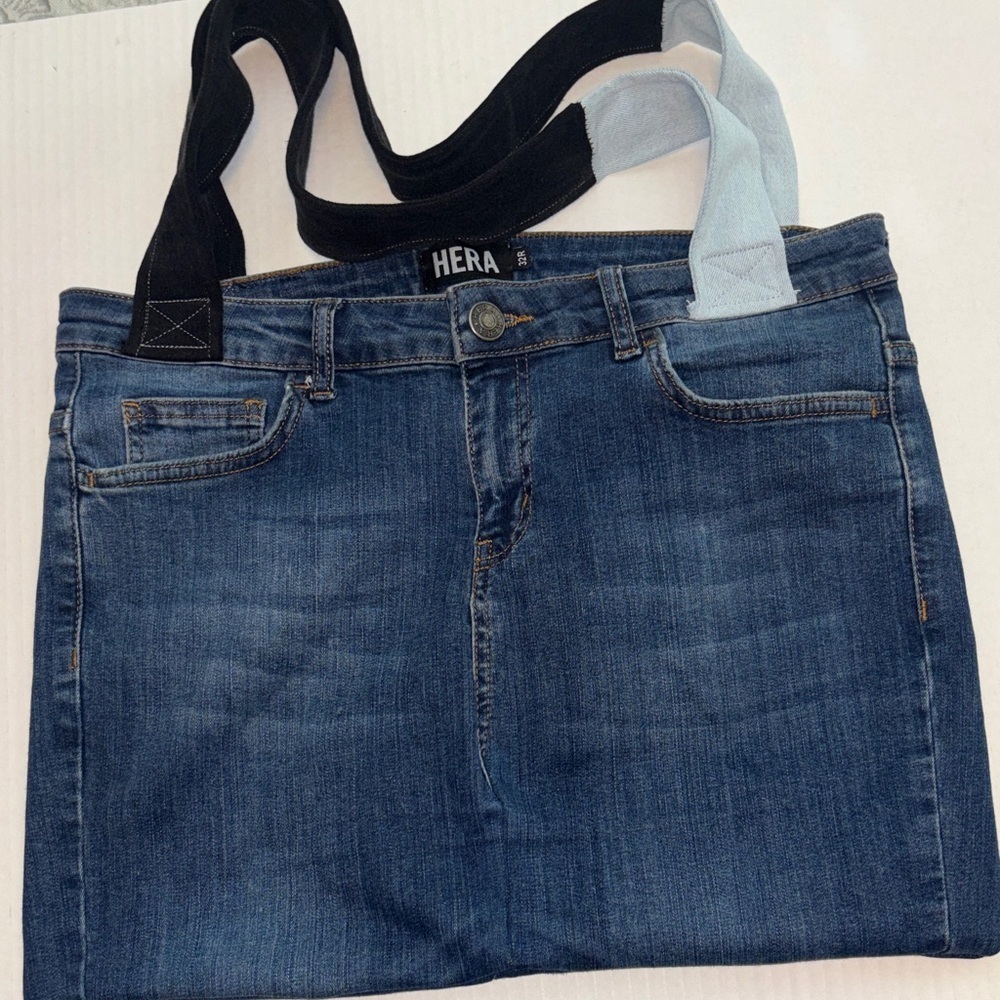 DENIM TOTE BAG MADE BY HERA JEANS FUN AND FABULOUS STYLISH AND CHIC